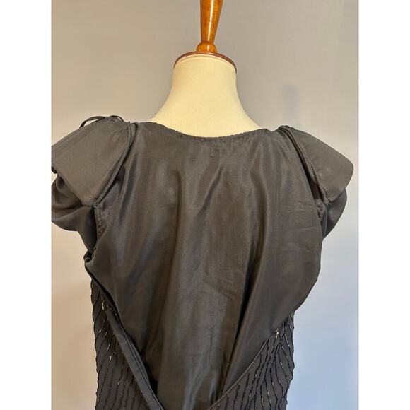 Vintage Jennifer Black & Gold Beaded Cocktail Dress, size small - Picture 15 of 15